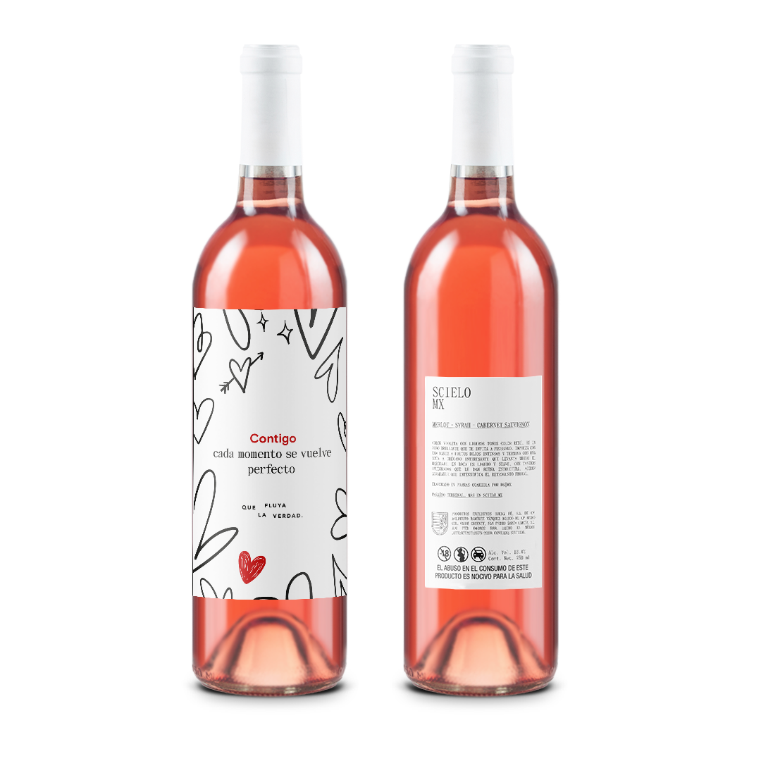 Contigo - San Valentín - Scielo Etiqueta Personalizada