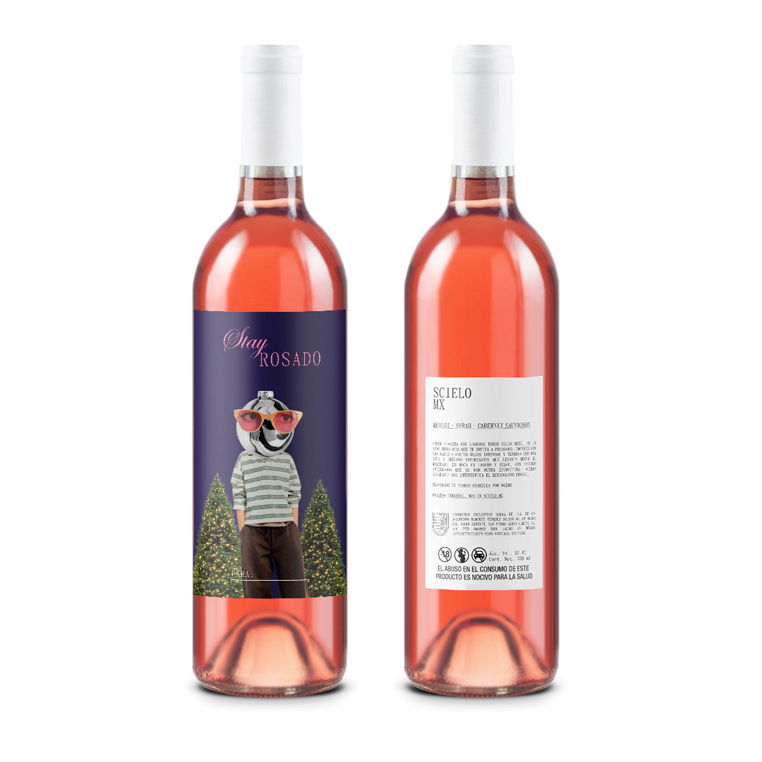 Stay Tinto, Blanco y Rosado - Navidad - Scielo Etiqueta Personalizada