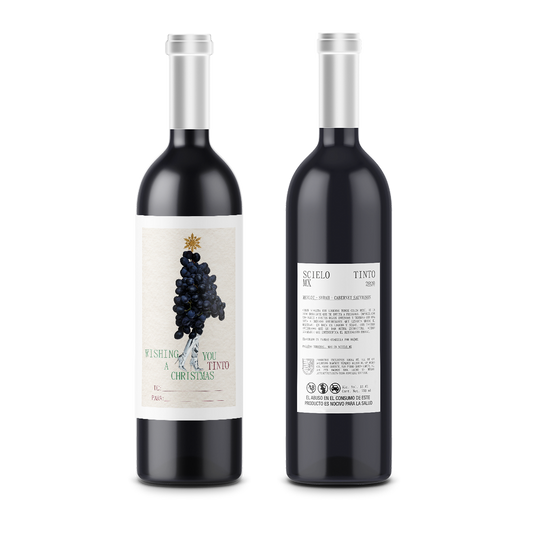 Wishing you a wine christmas - Navidad - Scielo Etiqueta Personalizada
