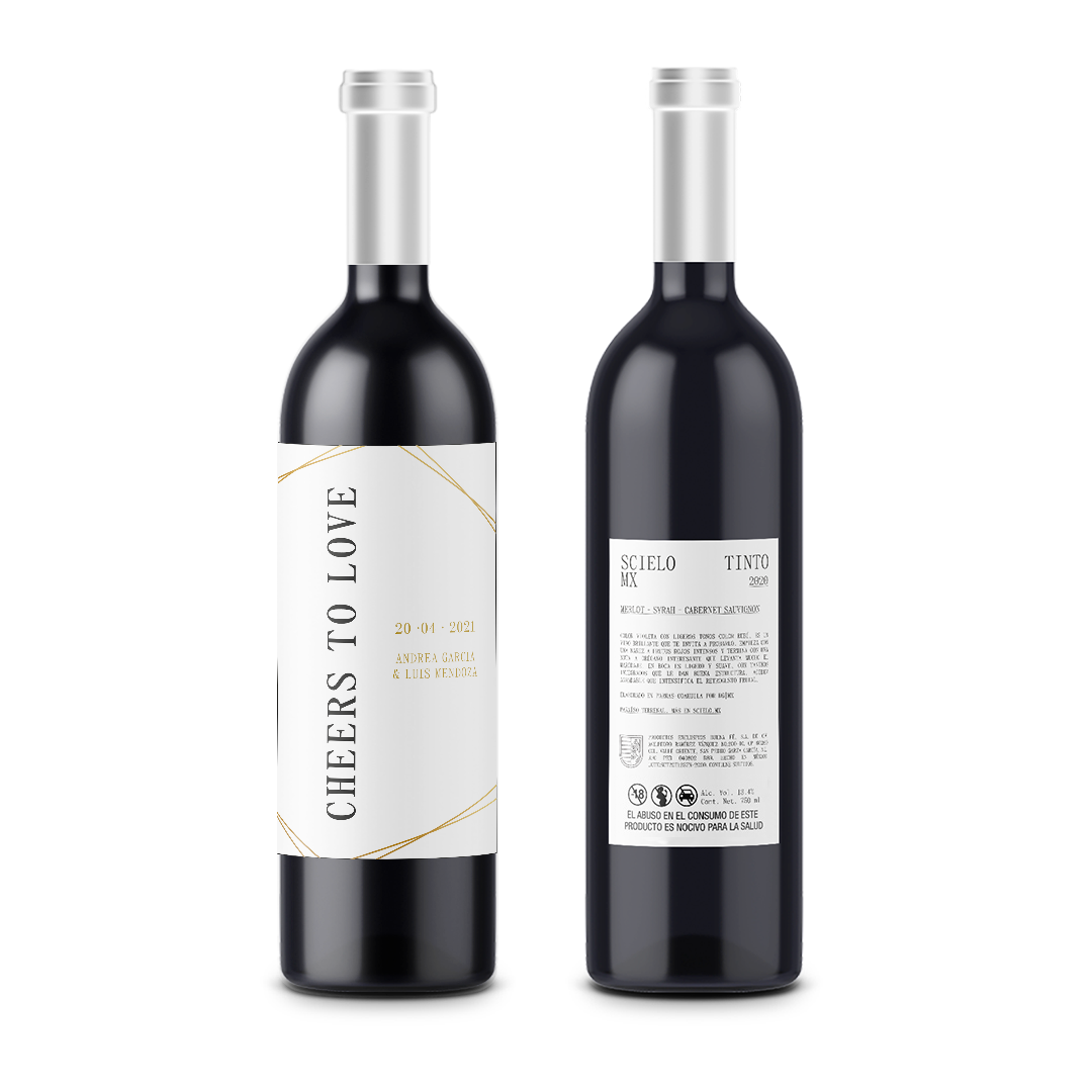 Cheers to love! - Aniversario - Scielo Etiqueta Personalizada