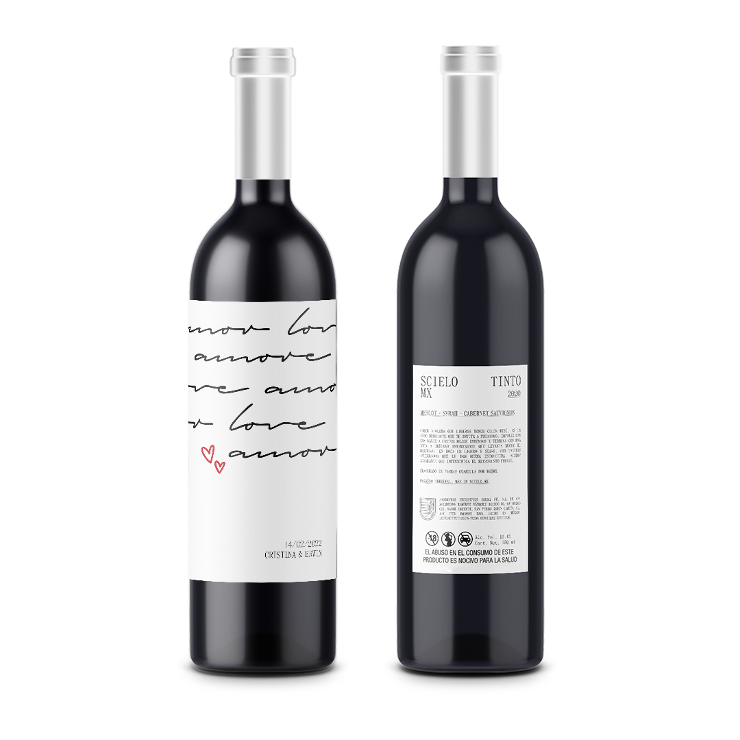 Love - Aniversario - Scielo Etiqueta Personalizada