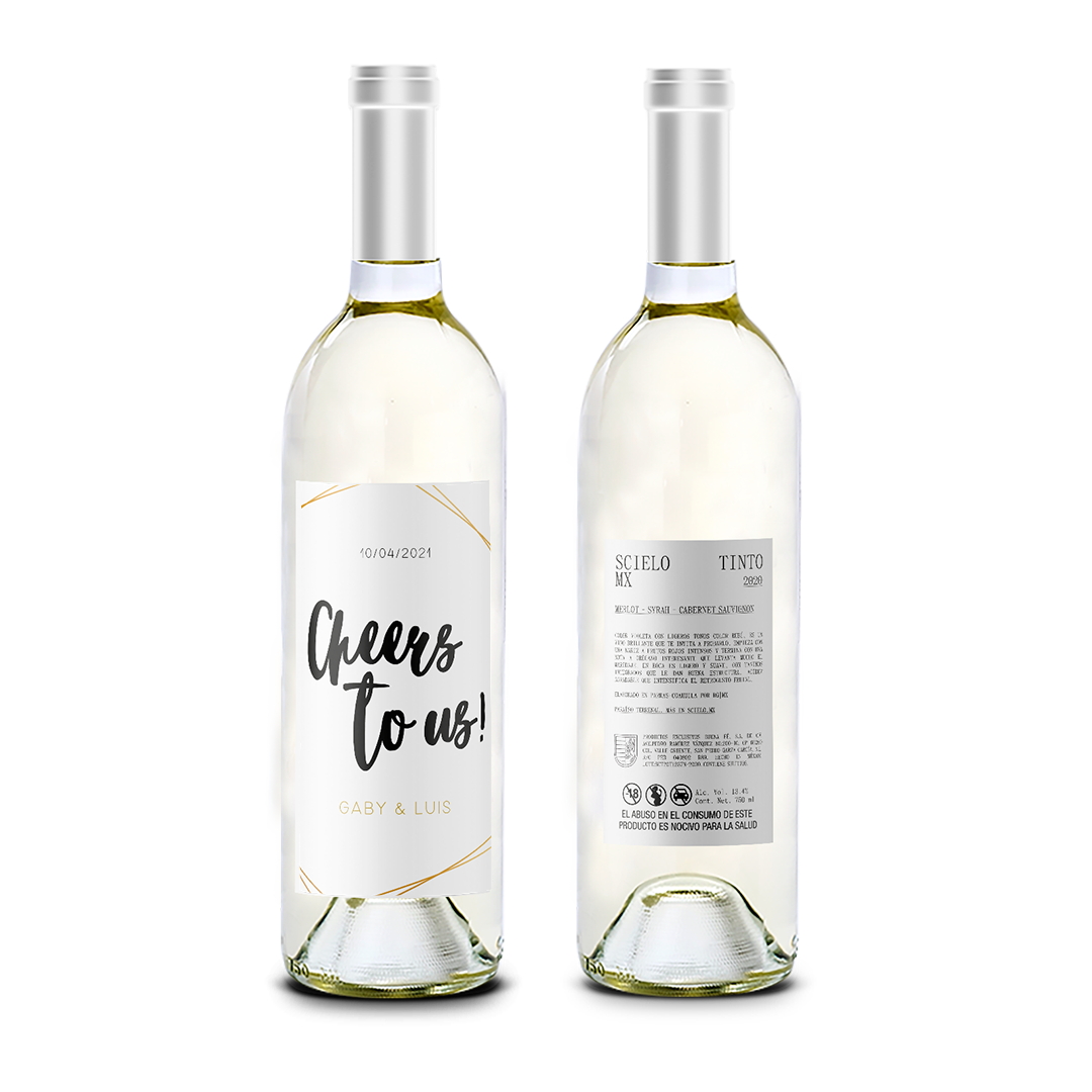 Cheers to us! - Boda - Scielo Etiqueta Personalizada