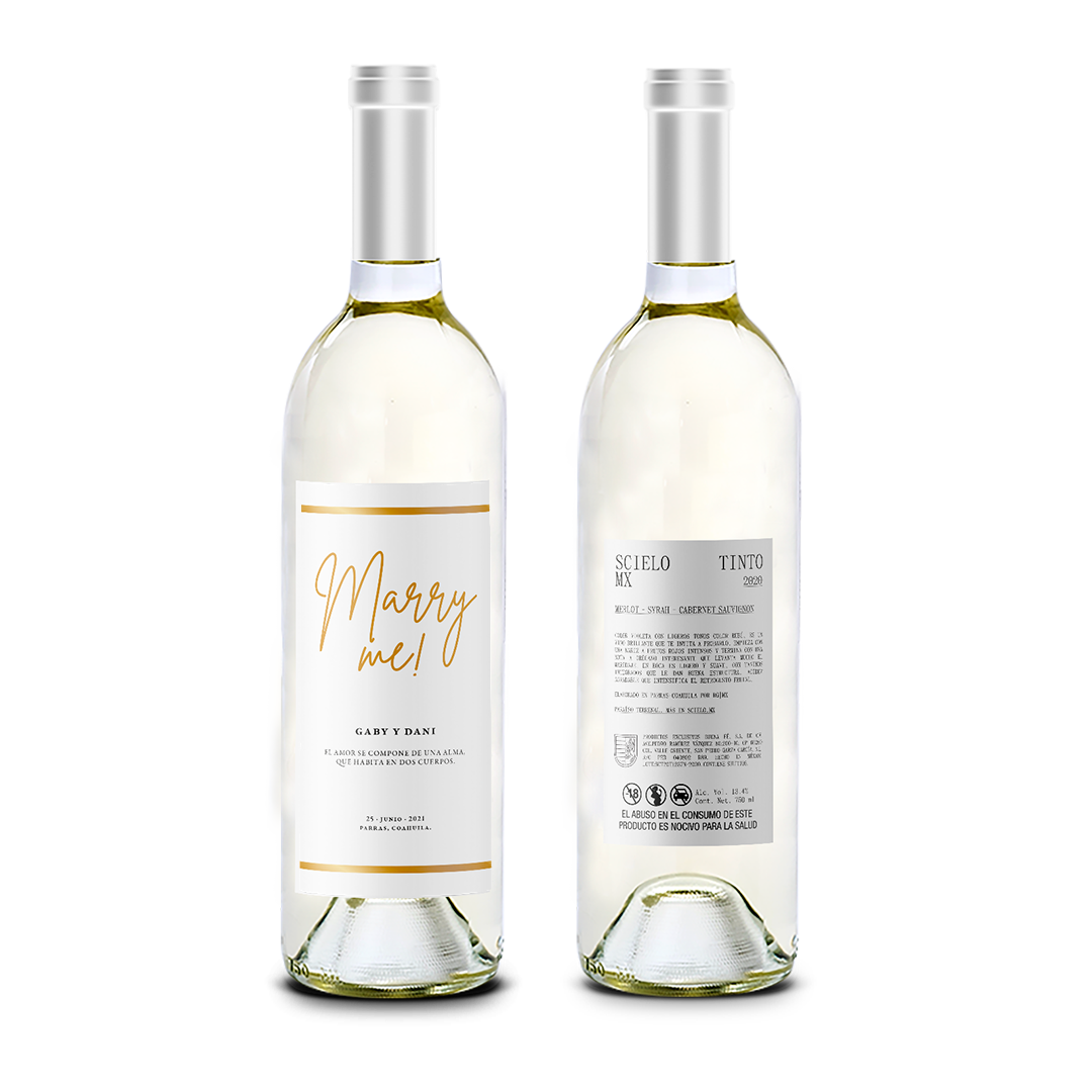 Marry Me! - Pedida - Scielo Etiqueta Personalizada
