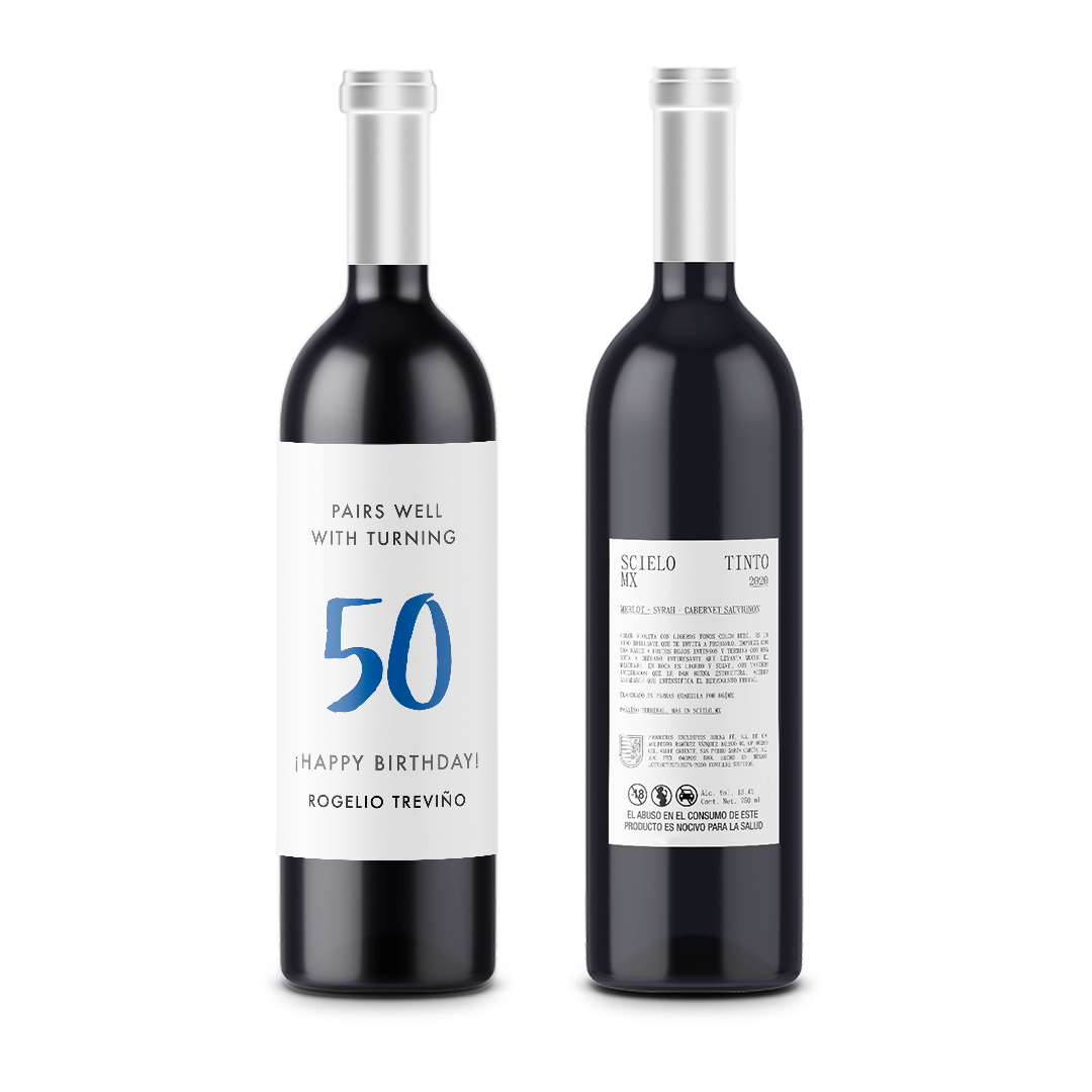 Pairs well with turning - Cumpleaños - Scielo Etiqueta Personalizada