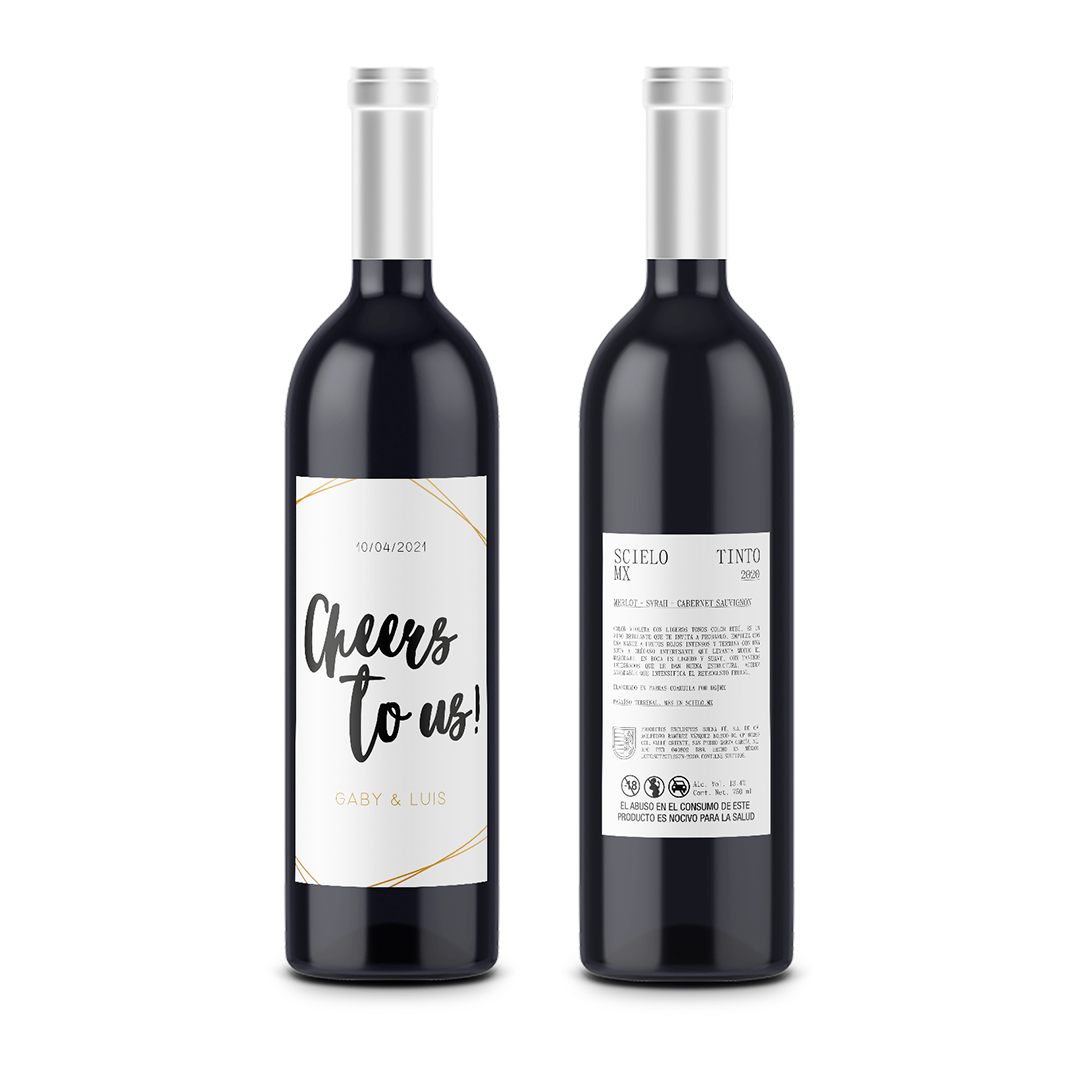 Cheers to us! - Boda - Scielo Etiqueta Personalizada
