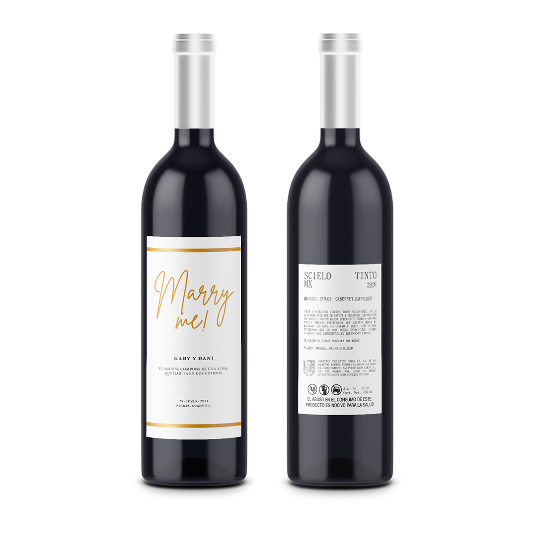 Marry Me! - Pedida - Scielo Etiqueta Personalizada