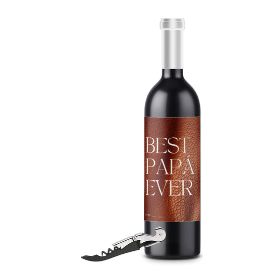 Best papá ever - Día del Padre - Scielo Etiqueta Personalizada + sacacorchos